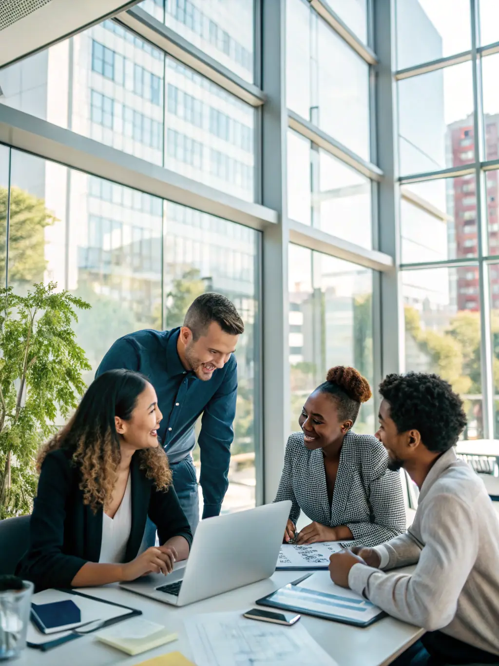 A diverse group of Indian professionals participating in a workshop, actively engaged in a team-building exercise, representing teamwork and collaboration training.